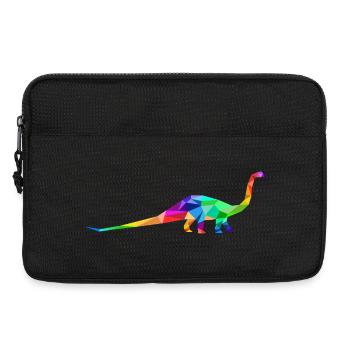 Bunter Langhals Dinosaurier aus Polygonen  - Laptoptasche 13" - Schwarz - Vorne