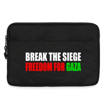 Briser le siège, liberté pour Gaza - Sacoche pour ordinateur portable 13 pouces - noir - Devant