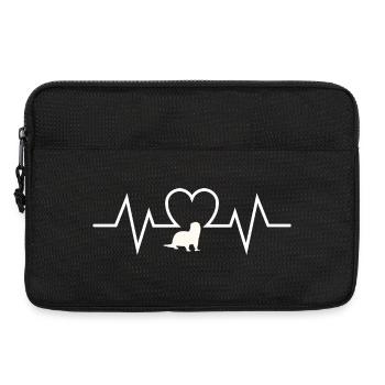 Seeotter Cartoon Herzschlag - Laptoptasche 13" - Schwarz - Vorne