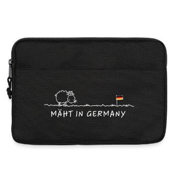 Mowing in Germany – Made in Germany Sheep Pun - Laptop bag 13" - black - Front