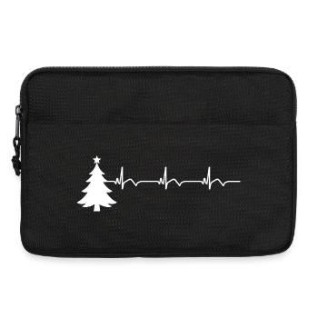 ECG du sapin de Noël Battement de cœur Méchant de Noël - Sacoche pour ordinateur portable 13 pouces - noir - Devant