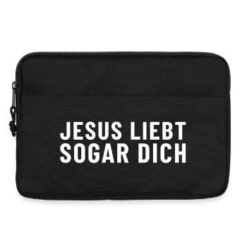 Jesus liebt sogar Dich - Laptoptasche 13" - Schwarz - Vorne