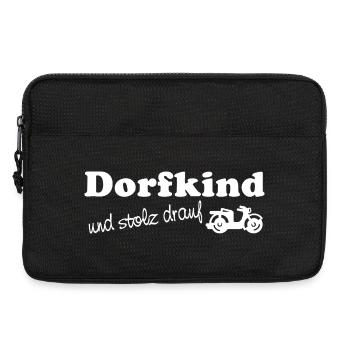 Dorfkind - und stolz drauf - Laptoptasche 13" - Schwarz - Vorne