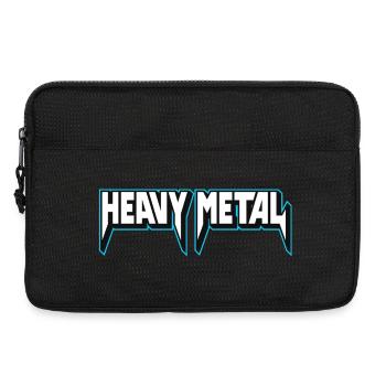 Heavy Metal Neon Outline 3D Logo - Laptop bag 13" - black - Front
