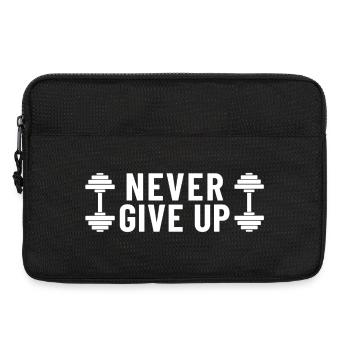 Never Give Up Dumbbells Gym - Laptop bag 13" - black - Front