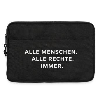 All people, all rights, always - Laptop bag 13" - black - Front
