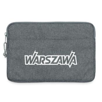 Warszawa - Warsaw block letters - Laptop bag 13" - heather grey - Front