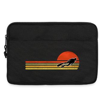 Retro Sunset Jump Figure - Laptop bag 13" - black - Front