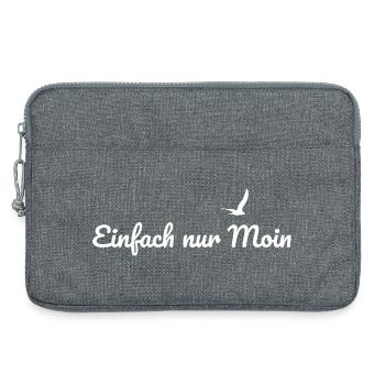 Einfach nur Moin - Maritimes Design - Laptoptasche 13" - Grau meliert - Vorne