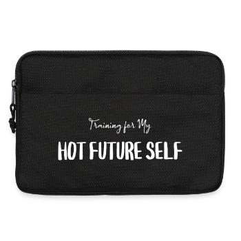 Zitat zur Fitnessstudio-Motivation – Zukünftiges Ich - Laptoptasche 13" - Schwarz - Vorne