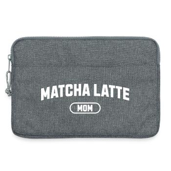 Matcha Latte Mom - Laptop bag 13" - heather grey - Front