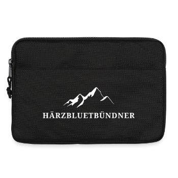 Härzbluetbündner, Stolzer Bündner aus Graubünden - Laptoptasche 13" - Schwarz - Vorne