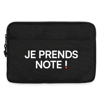 Je prends note humour réunion bureau - Sacoche pour ordinateur portable 13 pouces - noir - Devant