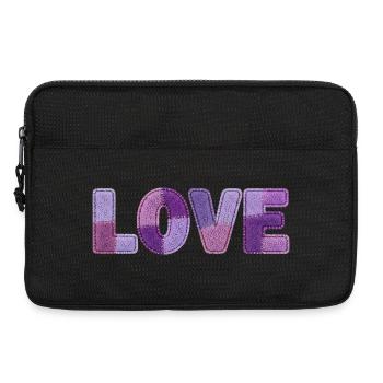 Patchwork Love – Trend Print - Laptop bag 13" - black - Front