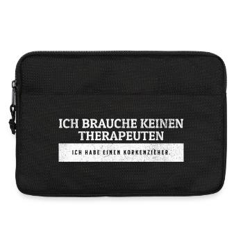 SARKASMUS - Kein Therapeut - nur Korkenzieher. - Laptoptasche 13" - Schwarz - Vorne
