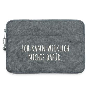 I really can't help it - Laptop bag 13" - heather grey - Front