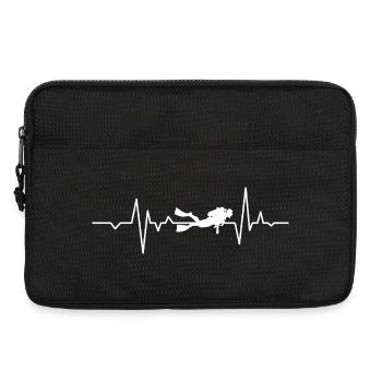Plongée Plongée Scuba Ecg Heartbeat Diver - Sacoche pour ordinateur portable 13 pouces - noir - Devant