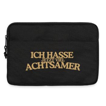 Achtsamer hassen Lustiger Retro Spruch Design - Laptoptasche 13" - Schwarz - Vorne