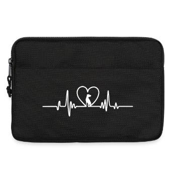 Dog heartbeat dog lover - Laptop bag 13" - black - Front