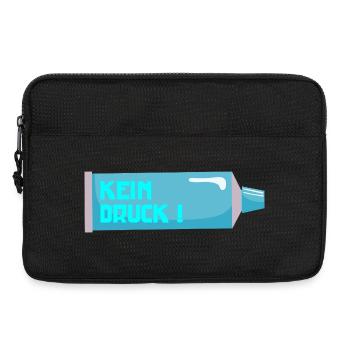 STRESS KEIN DRUCK - Laptoptasche 13" - Schwarz - Vorne