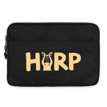 Harp Lyre Music Lover Graphic - Laptop bag 13" - black - Front
