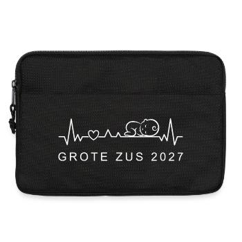 Große Schwester 2027 Herzschlag Niederländisch - Laptoptasche 13" - Schwarz - Vorne