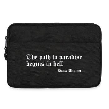 Path to Paradise Begins in Hell von Dante Alighieri - Laptoptasche 13" - Schwarz - Vorne