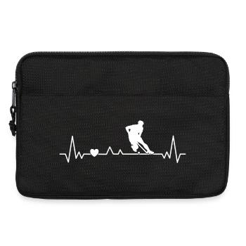 Battement de cœur au hockey pour hommes et garçons - Sacoche pour ordinateur portable 13 pouces - noir - Devant