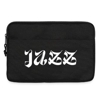 Jazz Script typography logo  - Laptop bag 13" - black - Front