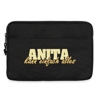 Anita als Spruch - Laptoptasche 13" - Schwarz - Vorne