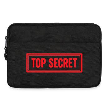 Topgeheimes Grunge-Gummistempel-Vintage-Siegeldesign - Laptoptasche 13" - Schwarz - Vorne