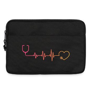 Stethoskop-Krankenschwester Sunset Herzschlag Doktor - Laptoptasche 13" - Schwarz - Vorne