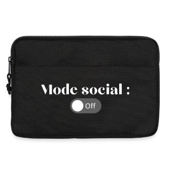 mode social off - Sacoche pour ordinateur portable 13 pouces - noir - Devant