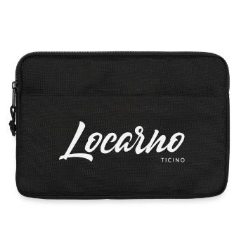 Locarno lettering Ticino - Laptop bag 13" - black - Front