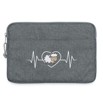 Mouton - Sacoche pour ordinateur portable 13 pouces - gris chiné - Devant
