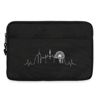 Urbane Skyline Silhouette - Laptoptasche 13" - Schwarz - Vorne