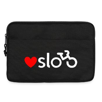 Oslo bicycle love sticker (white) - Laptop bag 13" - black - Front