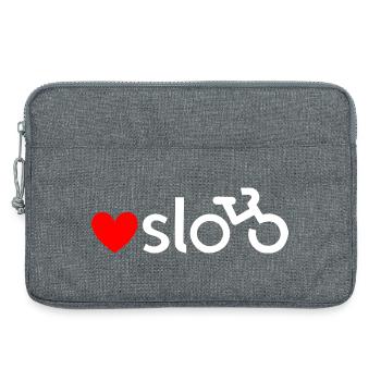 Autocollant Oslo Bicycle Love (blanc) - Sacoche pour ordinateur portable 13 pouces - gris chiné - Devant