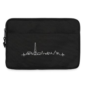 Heartbeat Paris Capital Monument Silhouette - Laptop bag 13" - black - Front