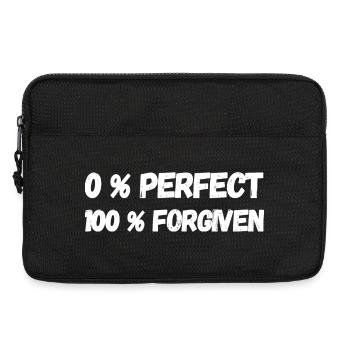 0% Perfect 100 Forgiven Jesus Glaube Geschenkidee - Laptoptasche 13" - Schwarz - Vorne