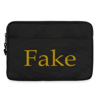 Fake, Spruch, Humor, Spaß, lustig, Geschenkidee - Laptoptasche 13" - Schwarz - Vorne