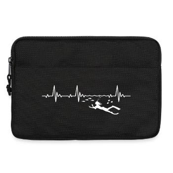 Battements de cœur de snorkeler pendant la plongée en apnée - Sacoche pour ordinateur portable 13 pouces - noir - Devant