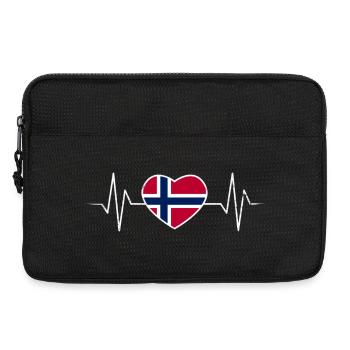 Norwegen Herzschlag - Laptoptasche 13" - Schwarz - Vorne