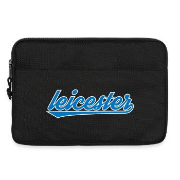 Leicester Blue Script Design - Laptop bag 13" - black - Front