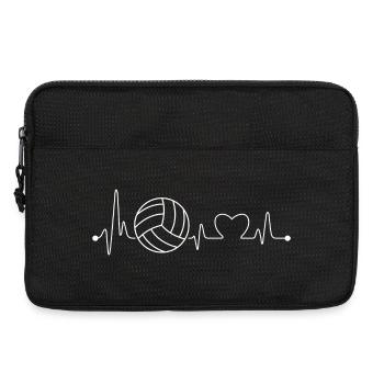Volleyball heartbeat - Laptop bag 13" - black - Front