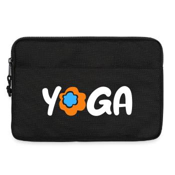 Yoga Flower Namaste om Fan Meditation Spring - Laptop bag 13" - black - Front