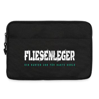 Fliesenleger Design - Laptoptasche 13" - Schwarz - Vorne