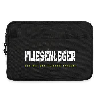 Fliesenleger Design - Laptoptasche 13" - Schwarz - Vorne