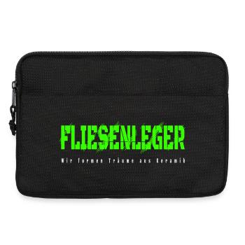 Fliesenleger Design - Laptoptasche 13" - Schwarz - Vorne