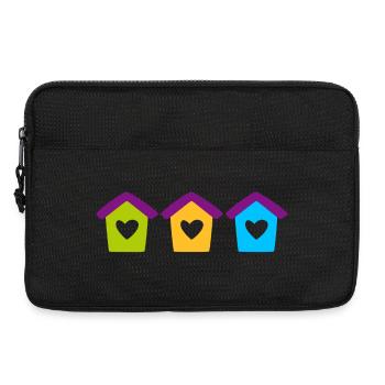 Birdhouse Home Garden Heart Children Colorful House - Laptop bag 13" - black - Front